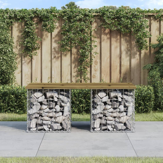 Tuinbank Schanskorfontwerp 103X44X42 Cm Geïmpregneerd Hout 44 x 103 x 42 cm Donkerbruin