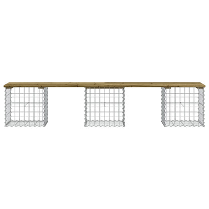 Tuinbank Schanskorfontwerp Geïmpregneerd Hout 203 x 44 x 42 cm Donkerbruin