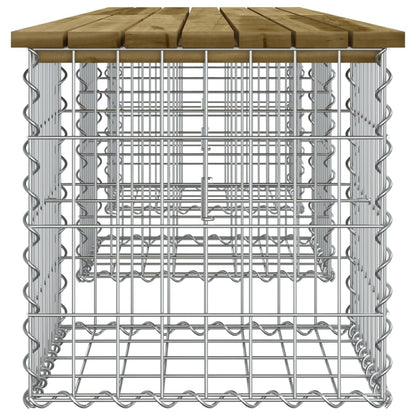 Tuinbank Schanskorfontwerp Geïmpregneerd Hout 203 x 44 x 42 cm Donkerbruin