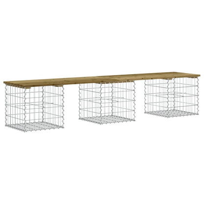 Tuinbank Schanskorfontwerp Geïmpregneerd Hout 203 x 44 x 42 cm Donkerbruin