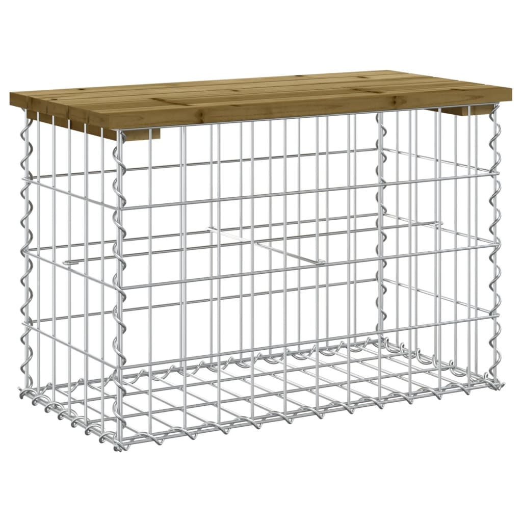 Tuinbank Schanskorfontwerp Geïmpregneerd Hout 63 x 31,5 x 42 cm Donkerbruin