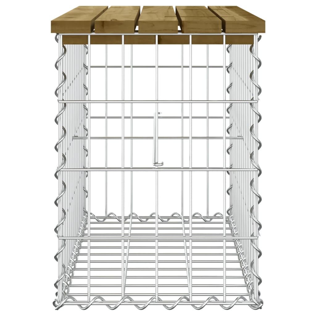 Tuinbank Schanskorfontwerp Geïmpregneerd Hout 63 x 31,5 x 42 cm Donkerbruin