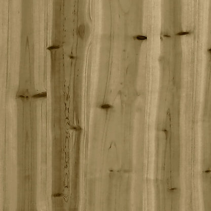 Tuinbank Schanskorfontwerp Geïmpregneerd Hout 63 x 31,5 x 42 cm Donkerbruin