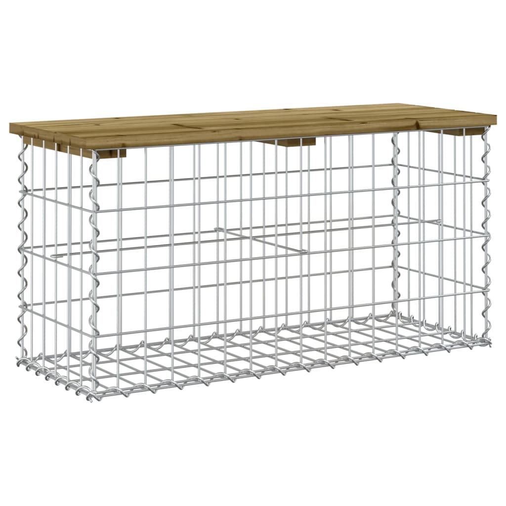 Tuinbank Schanskorfontwerp Geïmpregneerd Hout 83 x 31,5 x 42 cm Donkerbruin