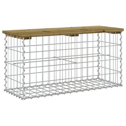 Tuinbank Schanskorfontwerp Geïmpregneerd Hout 83 x 31,5 x 42 cm Donkerbruin