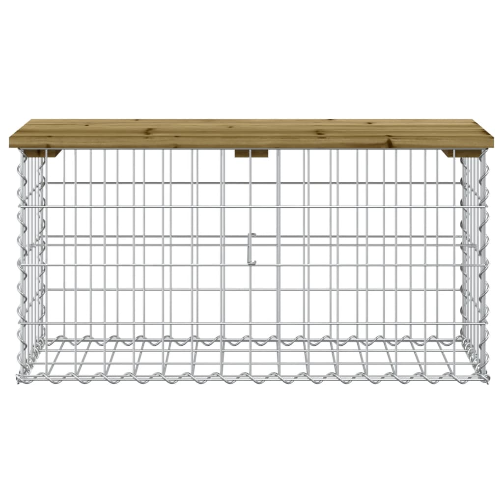 Tuinbank Schanskorfontwerp Geïmpregneerd Hout 83 x 31,5 x 42 cm Donkerbruin