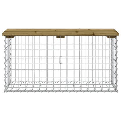 Tuinbank Schanskorfontwerp Geïmpregneerd Hout 83 x 31,5 x 42 cm Donkerbruin