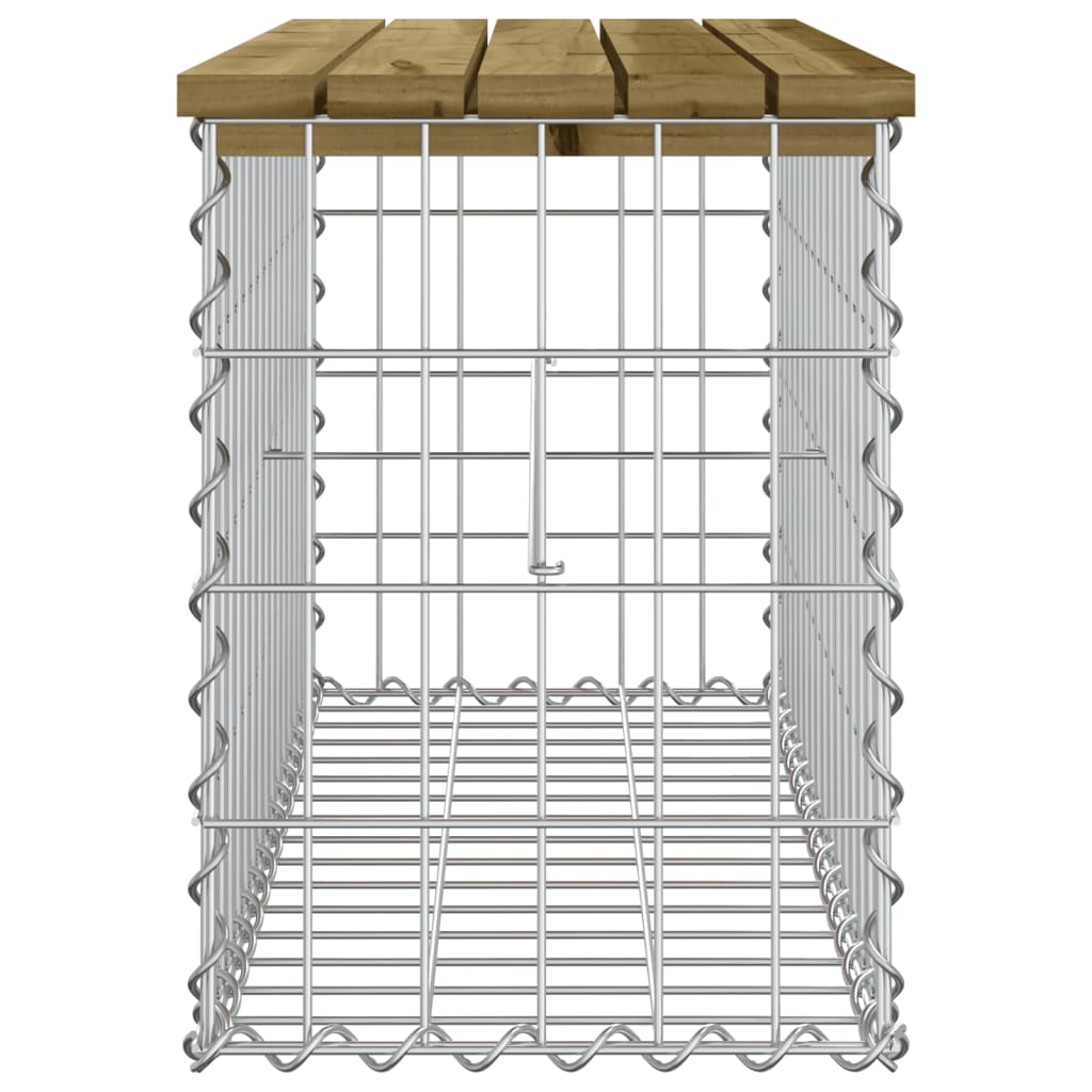 Tuinbank Schanskorfontwerp Geïmpregneerd Hout 83 x 31,5 x 42 cm Donkerbruin