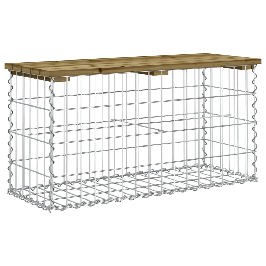 Tuinbank Schanskorfontwerp Geïmpregneerd Hout 83 x 31,5 x 42 cm Donkerbruin