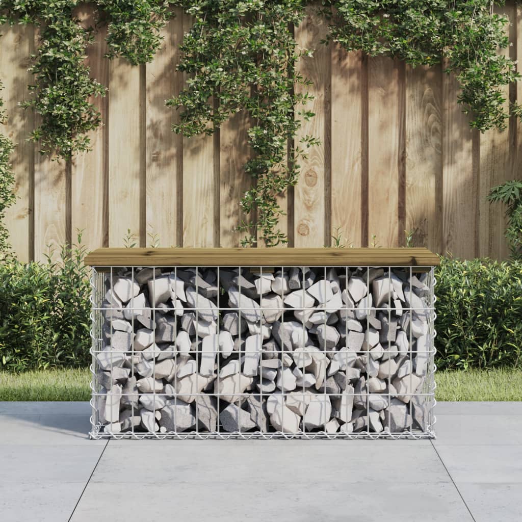 Tuinbank Schanskorfontwerp Geïmpregneerd Hout 83 x 31,5 x 42 cm Donkerbruin