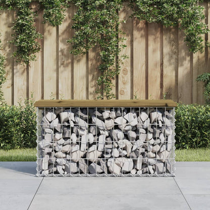 Tuinbank Schanskorfontwerp Geïmpregneerd Hout 83 x 31,5 x 42 cm Donkerbruin