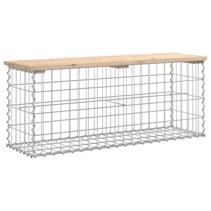 Tuinbank Schanskorfontwerp Massief Grenenhout 103 x 31,5 x 42 cm Natuurlijk grenenhout