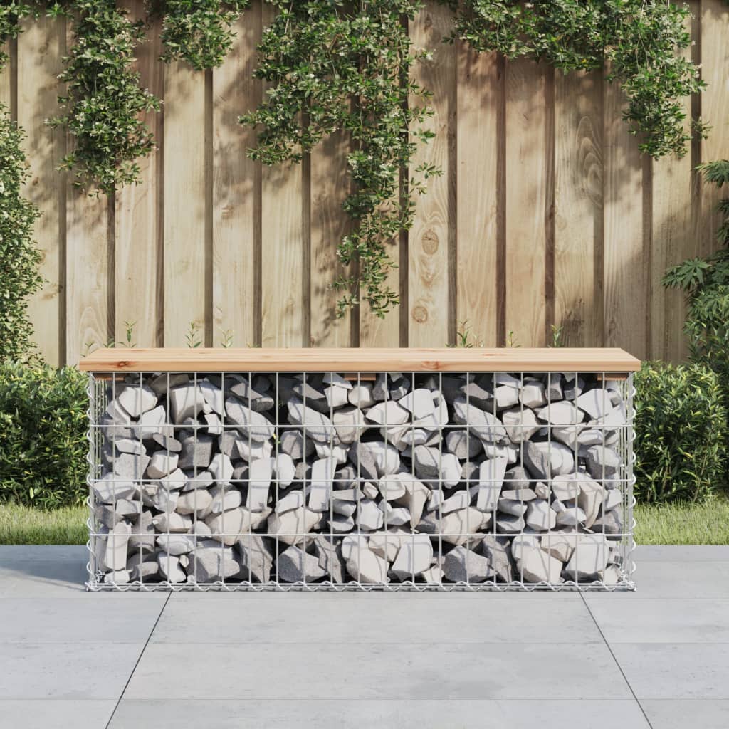 Tuinbank Schanskorfontwerp Massief Grenenhout 103 x 31,5 x 42 cm Natuurlijk grenenhout