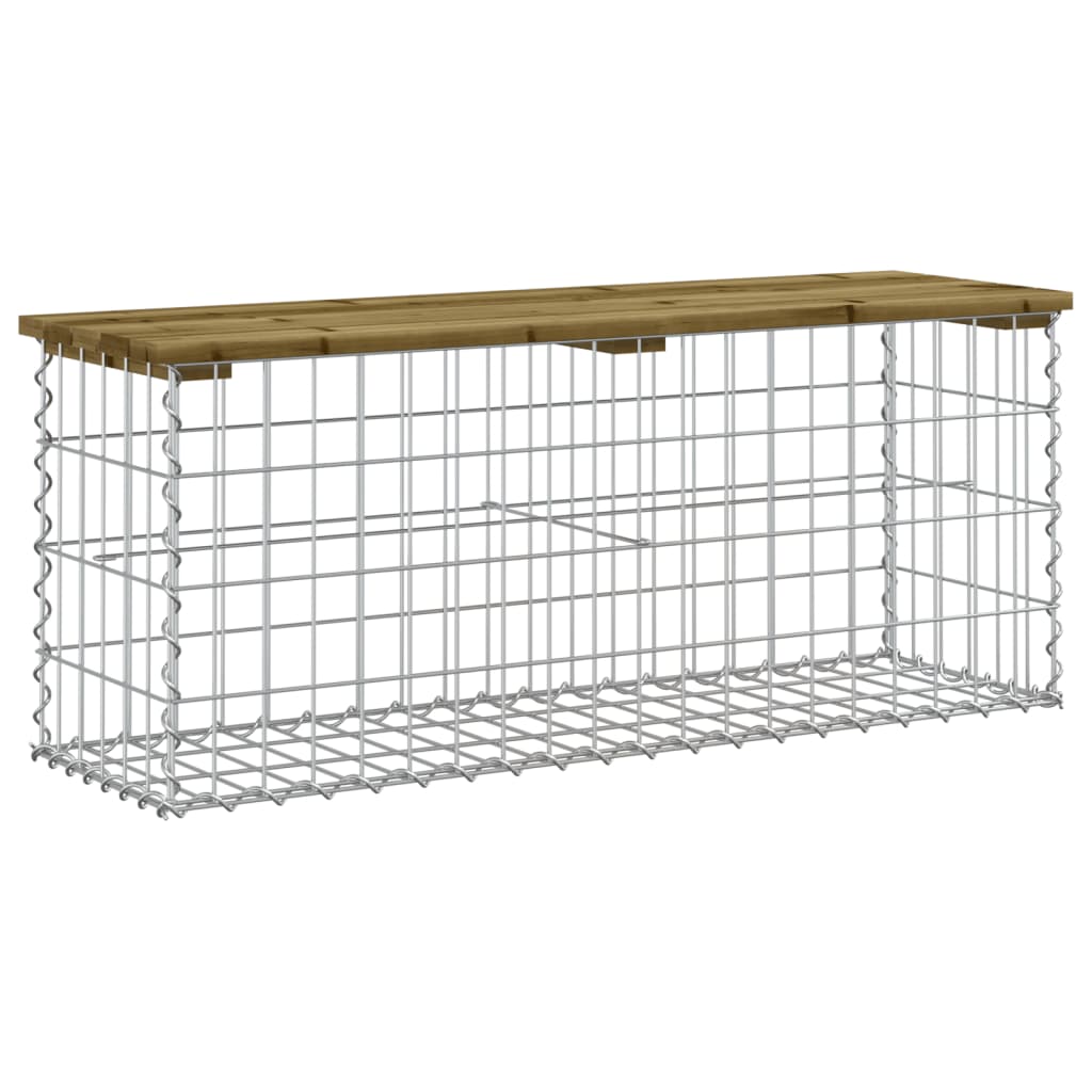 Tuinbank Schanskorfontwerp Geïmpregneerd Hout 103 x 31,5 x 42 cm Donkerbruin