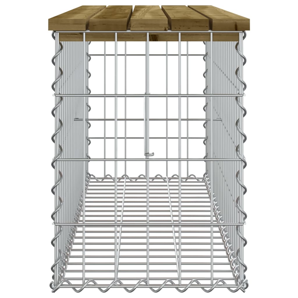 Tuinbank Schanskorfontwerp Geïmpregneerd Hout 103 x 31,5 x 42 cm Donkerbruin
