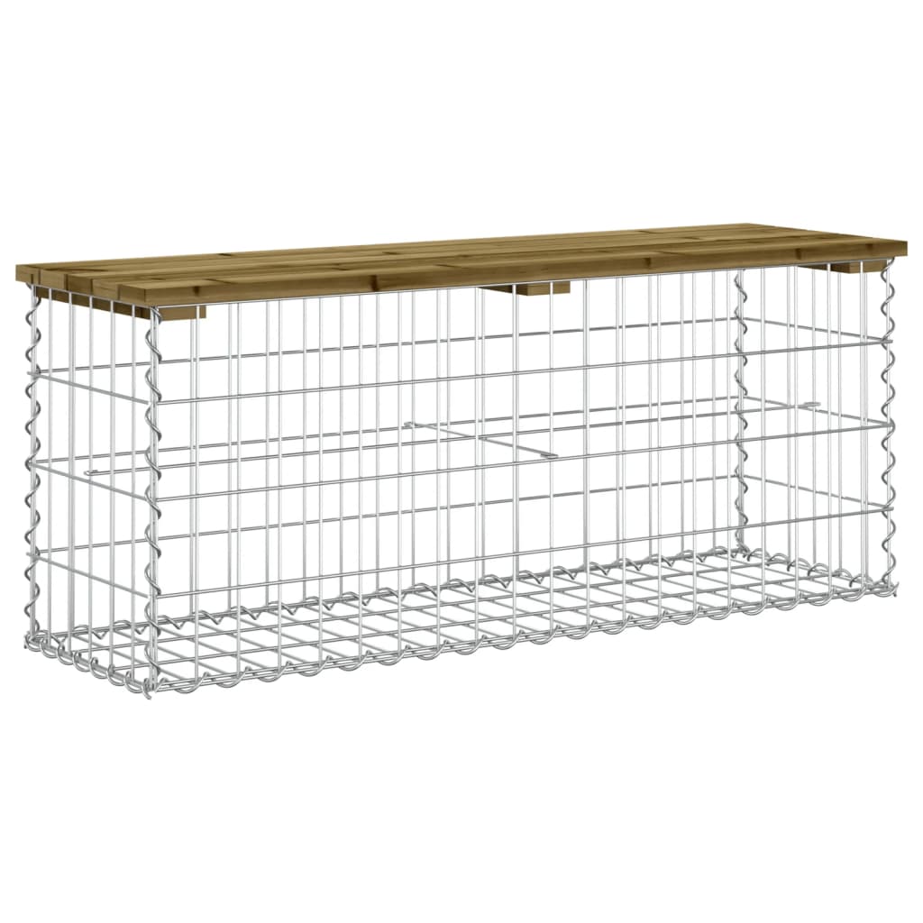 Tuinbank Schanskorfontwerp Geïmpregneerd Hout 103 x 31,5 x 42 cm Donkerbruin