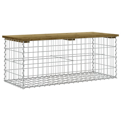 Tuinbank Schanskorfontwerp Geïmpregneerd Hout 103 x 44 x 42 cm Donkerbruin
