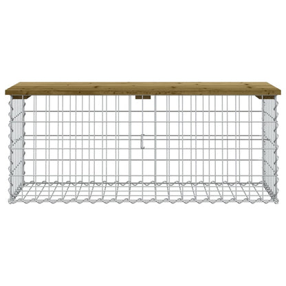Tuinbank Schanskorfontwerp Geïmpregneerd Hout 103 x 44 x 42 cm Donkerbruin