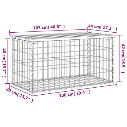 Tuinbank Schanskorfontwerp Geïmpregneerd Hout 103 x 44 x 42 cm Donkerbruin