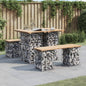 Tuinbank Schanskorfontwerp Massief Grenenhout 100 x 70 x 72 cm Natuurlijk grenenhout