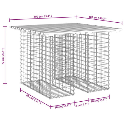 Tuinbank Schanskorfontwerp Massief Douglashout 100 x 102 x 72 cm Natuurlijk douglashout