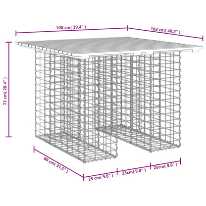 Tuinbank Schanskorfontwerp 100X102X72 Cm Massief Douglashout 102 x 100 x 72 cm Natuurlijk douglashout