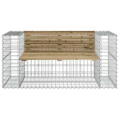 Tuinbank Schanskorfontwerp 143X71X65,5 Cm Geïmpregneerd Hout 143 x 71 x 65.5 cm Donkerbruin