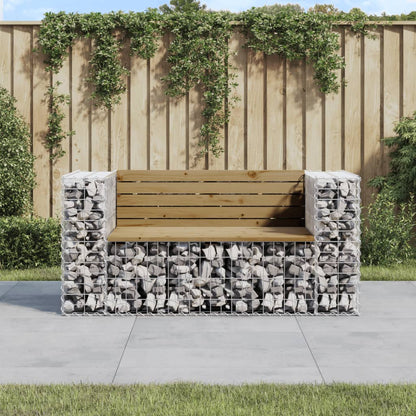 Tuinbank Schanskorfontwerp 143X71X65,5 Cm Geïmpregneerd Hout 143 x 71 x 65.5 cm Donkerbruin