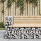 Tuinbank Schanskorfontwerp 92X71X65,5 Cm Massief Grenenhout 92 x 71 x 65.5 cm Natuurlijk grenenhout