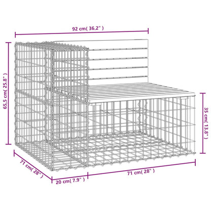Tuinbank Schanskorfontwerp 92X71X65,5 Cm Massief Douglashout 92 x 71 x 65.5 cm Natuurlijk douglashout