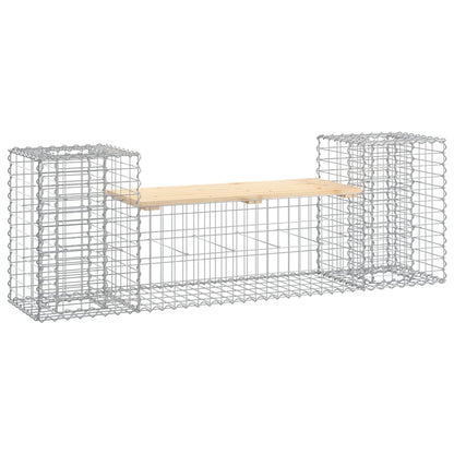 Tuinbank Schanskorfontwerp 183X41X60,5 Cm Massief Grenenhout Natuurlijk grenenhout