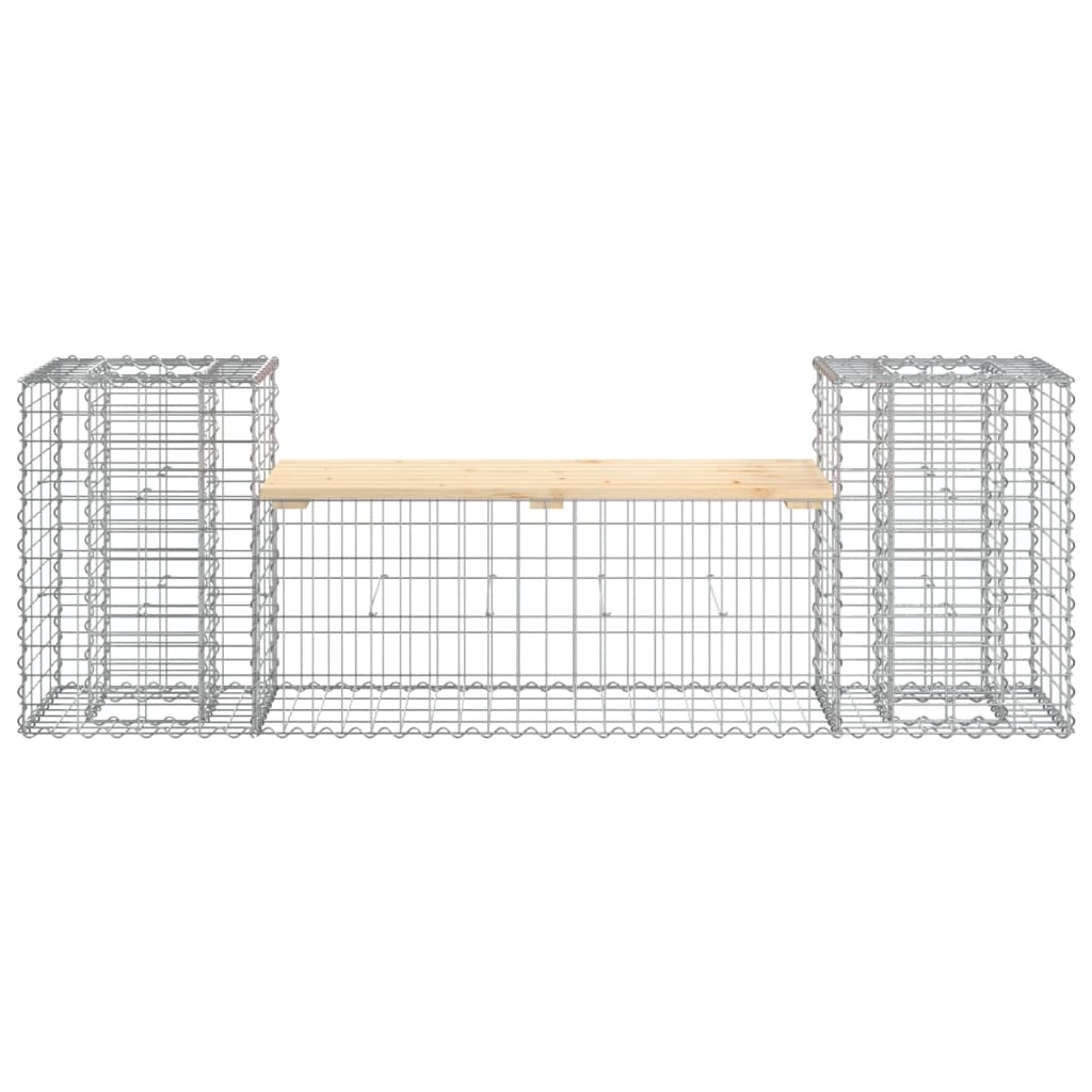 Tuinbank Schanskorfontwerp 183X41X60,5 Cm Massief Grenenhout Natuurlijk grenenhout