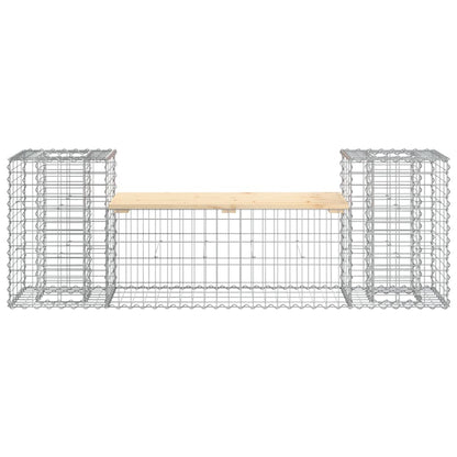 Tuinbank Schanskorfontwerp 183X41X60,5 Cm Massief Grenenhout Natuurlijk grenenhout