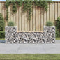 Tuinbank Schanskorfontwerp 183X41X60,5 Cm Massief Grenenhout Natuurlijk grenenhout