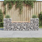 Tuinbank Schanskorfontwerp 183X41X60,5 Cm Massief Douglashout Natuurlijk douglashout