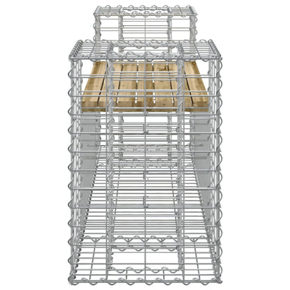 Tuinbank Schanskorfontwerp 183X41X60,5 Cm Geïmpregneerd Hout Donkerbruin