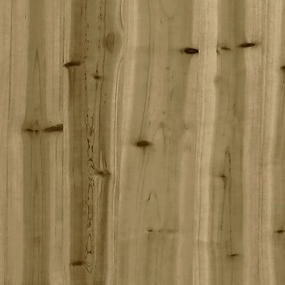 Tuinbank Schanskorfontwerp 183X41X60,5 Cm Geïmpregneerd Hout Donkerbruin