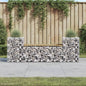 Tuinbank Schanskorfontwerp 183X41X60,5 Cm Geïmpregneerd Hout Donkerbruin
