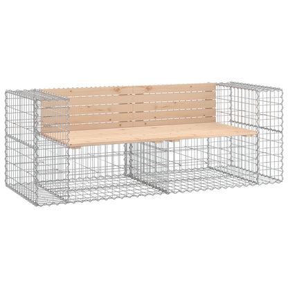 Tuinbank Schanskorfontwerp 184X71X65,5 Cm Massief Grenenhout Natuurlijk grenenhout