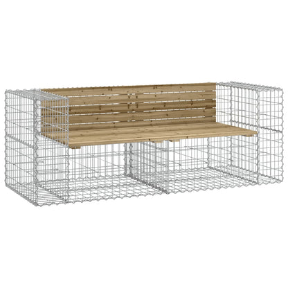 Tuinbank Schanskorfontwerp 184X71X65,5 Cm Geïmpregneerd Hout Donkerbruin
