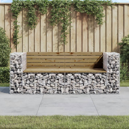 Tuinbank Schanskorfontwerp 184X71X65,5 Cm Geïmpregneerd Hout Donkerbruin