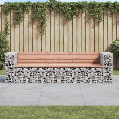 Tuinbank Schanskorfontwerp 244X71X65,5 Cm Massief Douglashout Natuurlijk douglashout