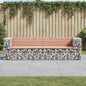 Tuinbank Schanskorfontwerp 244X71X65,5 Cm Massief Douglashout Natuurlijk douglashout
