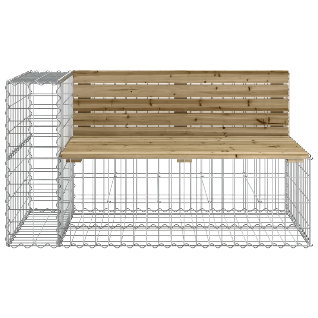 Tuinbank Schanskorfontwerp 244X71X65,5 Cm Geïmpregneerd Hout Donkerbruin