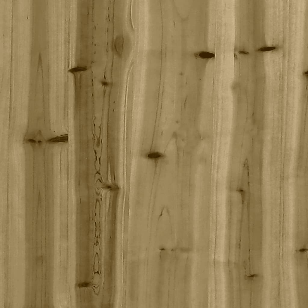 Tuinbank Schanskorfontwerp 244X71X65,5 Cm Geïmpregneerd Hout Donkerbruin