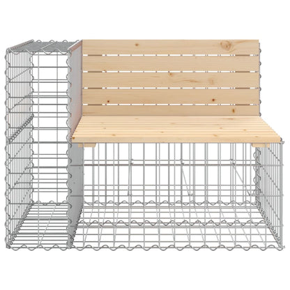 Tuinbank Schanskorfontwerp 287X71X65,5 Cm Massief Grenenhout Natuurlijk grenenhout