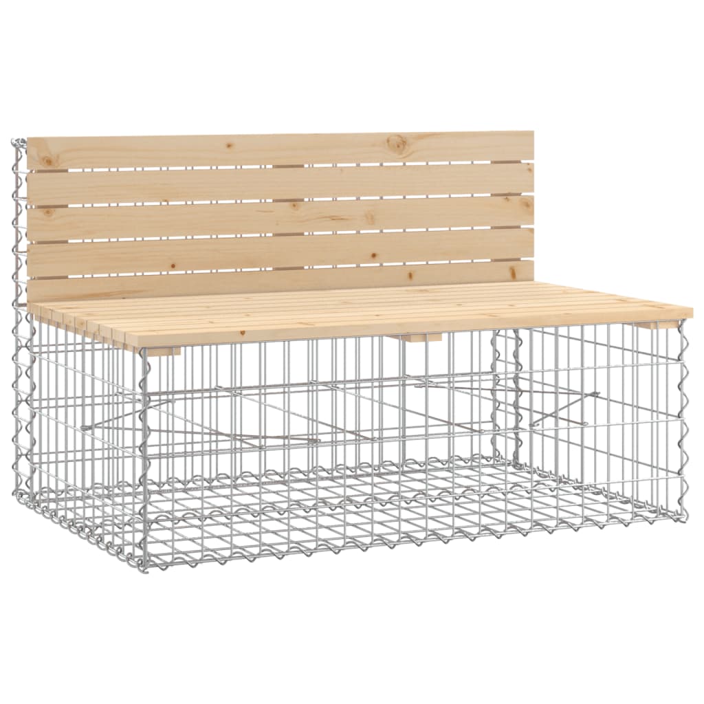 Tuinbank Schanskorfontwerp 347X71X65,5 Cm Massief Grenenhout Natuurlijk grenenhout