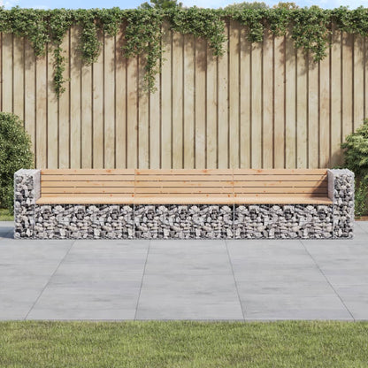 Tuinbank Schanskorfontwerp 347X71X65,5 Cm Massief Grenenhout Natuurlijk grenenhout