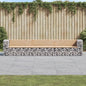 Tuinbank Schanskorfontwerp 347X71X65,5 Cm Massief Grenenhout Natuurlijk grenenhout