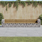 Tuinbank Schanskorfontwerp 347X71X65,5 Cm Geïmpregneerd Hout Donkerbruin